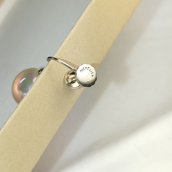 Vintage Richelieu Soap Bubble Lucite Earrings 50s era. - Picture 4 of 4